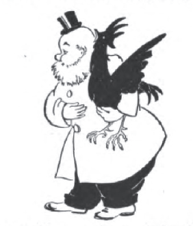 illustration of man with bird