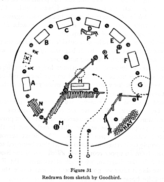 diagram of lodge depicting locations of beds and other objects