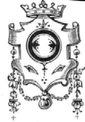 some kind of crest or coat of arms with a crown at its top