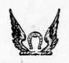 publishers insignia, wings surrounding a horshoe