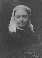 photographic portrait of Miss Mullock, wearing a lace scarf over her hair