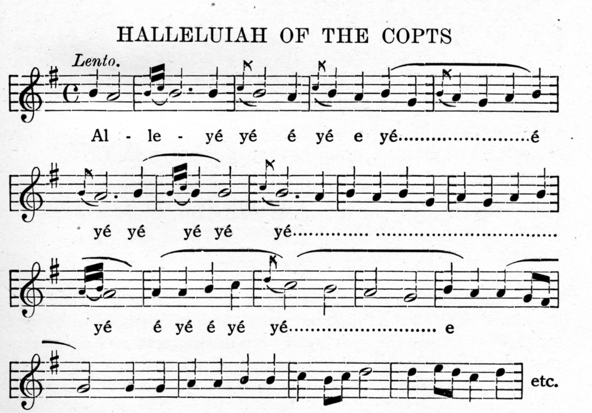 sheet music for Halleluiah of the Copts