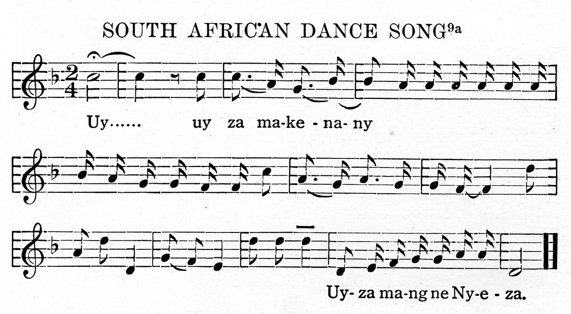 sheet music for South African Dance Song