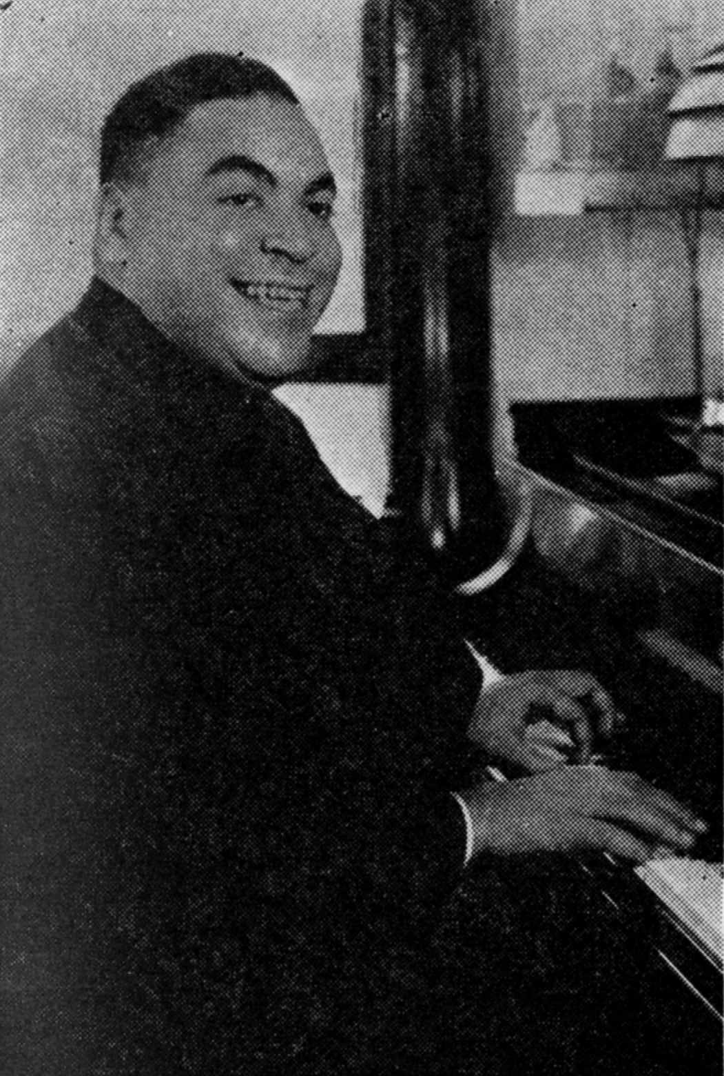 photograph of Fats Waller at the piano