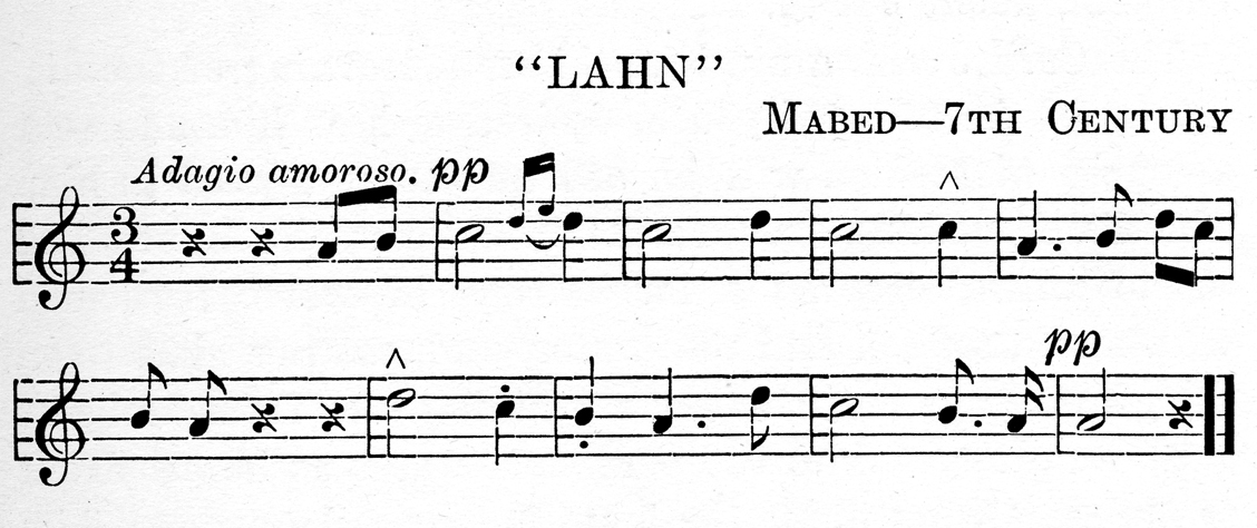 sheet music for Lahn