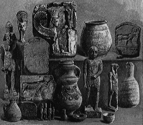 GROUP OF OBJECTS CHIEFLY FOUND IN THE HOUSE OF BAKAKHUI.