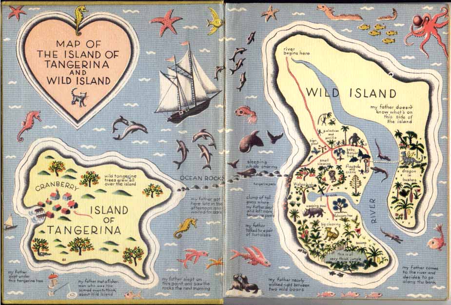 Map of the Island of Tangerina and Wild Island