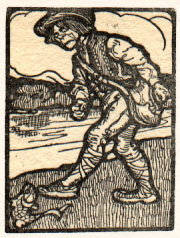 mean man kicking a fish