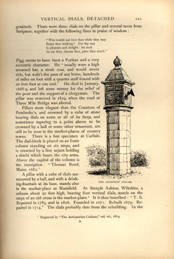 Facsimile of the page as it appears in the printed book; illustration: sundial on pillar