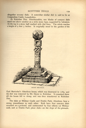 Facsimile of the page as it appears in the printed book; illustration: multifaceted sundial on pillar
