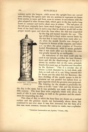 Facsimile of the page as it appears in the printed book; illustration: cylindrical sundial