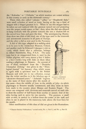 Facsimile of the page as it appears in the printed book; illustration: cylindrical sundial