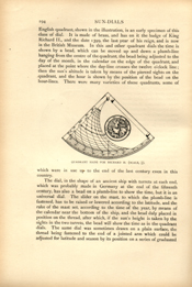 Facsimile of the page as it appears in the printed book; illustration: quarter-circle shaped sundial