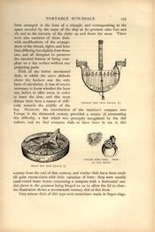 Facsimile of the page as it appears in the printed book; illustration: three small sundials