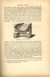 Facsimile of the page as it appears in the printed book; illustration: the remains of a stone sundial with hollow hemispherical shape