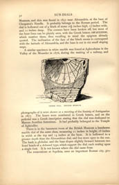 Facsimile of the page as it appears in the printed book; illustration: the remains of a stone sundial with hollow hemispherical shape