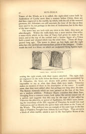 Facsimile of the page as it appears in the printed book; illustration: stone sundial shaped like two adjacent cubes offset at 90 degrees