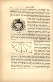 Facsimile of the page as it appears in the printed book; illustration: circular and semicircular sundials