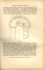 Facsimile of the page as it appears in the printed book; illustration: sundial in semicircular window