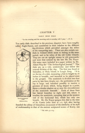 Facsimile of the page as it appears in the printed book; illustration: semicircular sundial carved into top of slab
