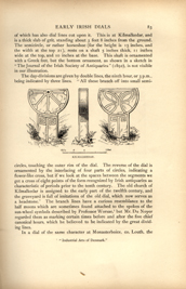 Facsimile of the page as it appears in the printed book; illustration: front, side, and back view of stone slab sundial