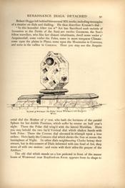 Facsimile of the page as it appears in the printed book; illustration: stone sundial with multiple shapes carved out sitting atop wall