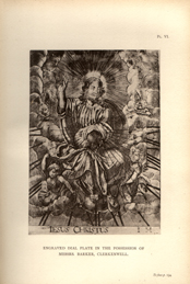 Facsimile of the page as it appears in the printed book; illustration: figure with halo in clouds and caption: Jesus Christus
