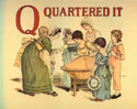 People watching as a woman cuts the pie into quarters.