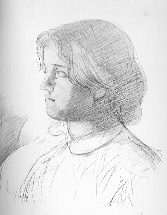 pencil portrait of a woman