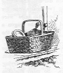 large basket with handle.