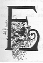 E (Illuminated letter with a woman playing the piano).