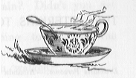 Cup of coffee with saucer and spoon.