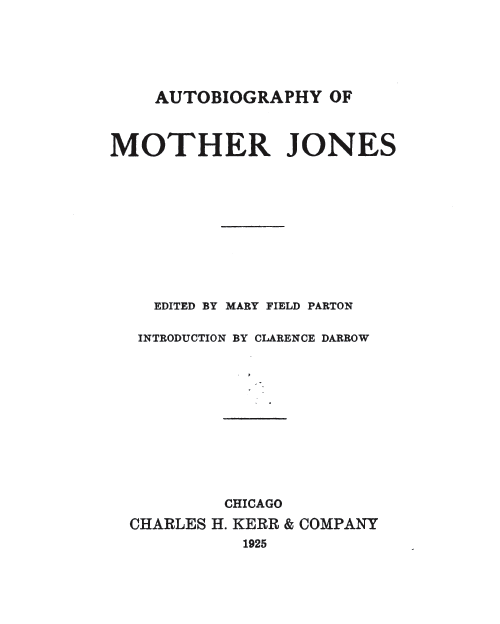 mary harris jones autobiography