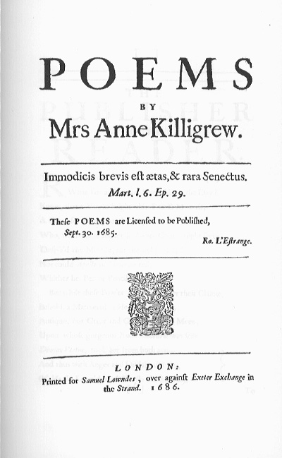 poems for photos. POEMS. BY. Mrs Anne Killigrew. Immodicis brevis est ætas,amp; rara Senectus. Mart. l.