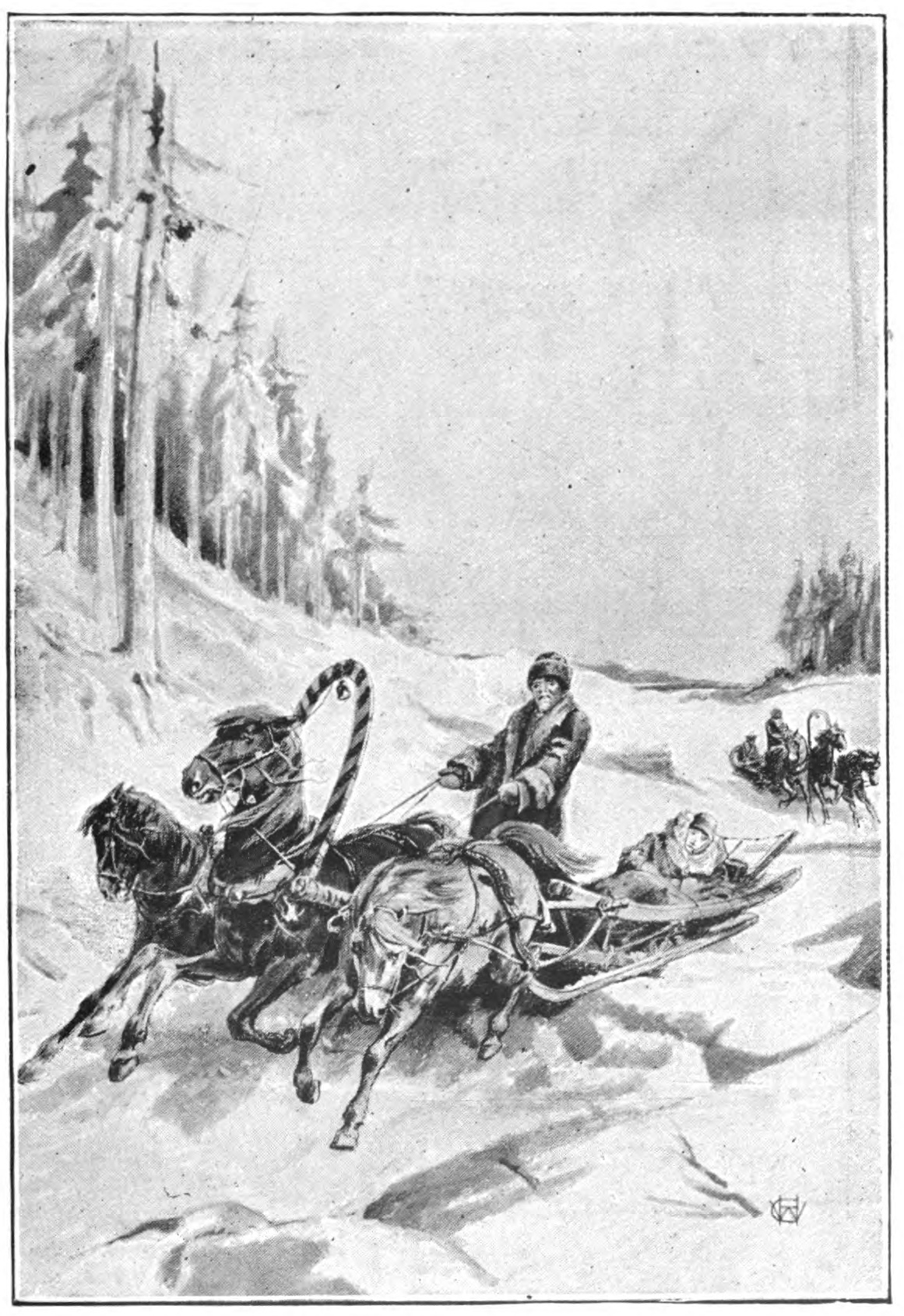 horses pulling a sledge