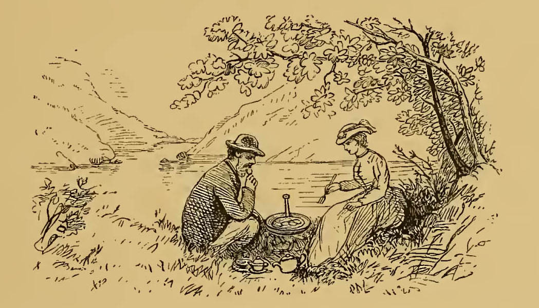 man and woman cooking with a frying pan