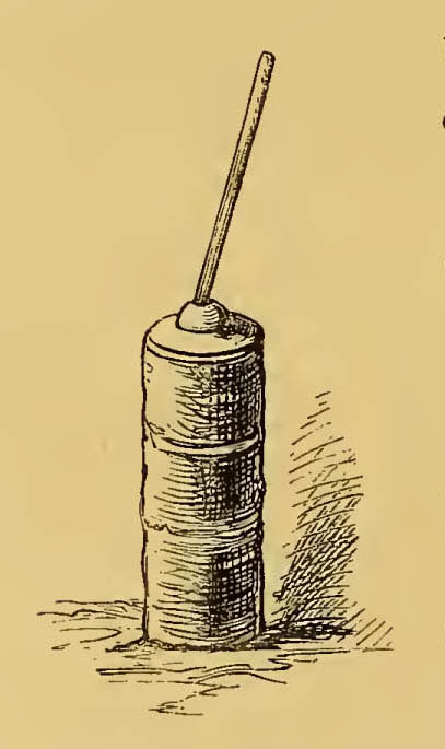 churn with wooden straw