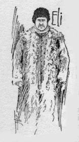 Man wearing heavy fur jacket and cap.