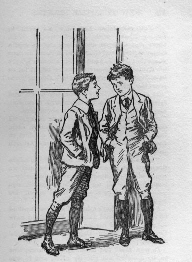Two boys talking