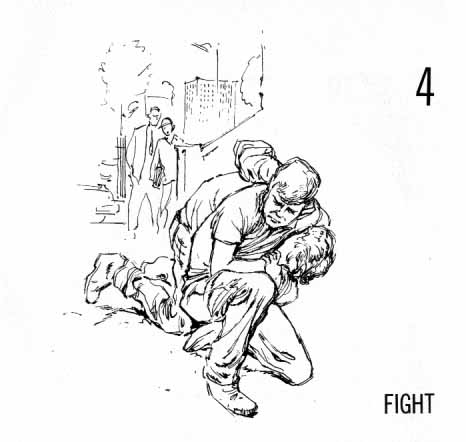 Chapter Four: Fight. Two boys on the ground fighting.