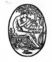 publisher's shield with inscription: 'Tout Bien ou Rien'
