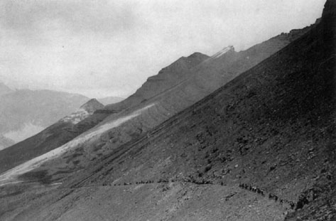 Photograph of steep incline.