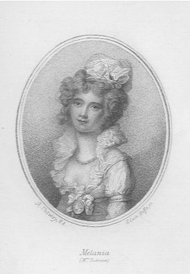 Young woman wearing dress with tall lacy collar.