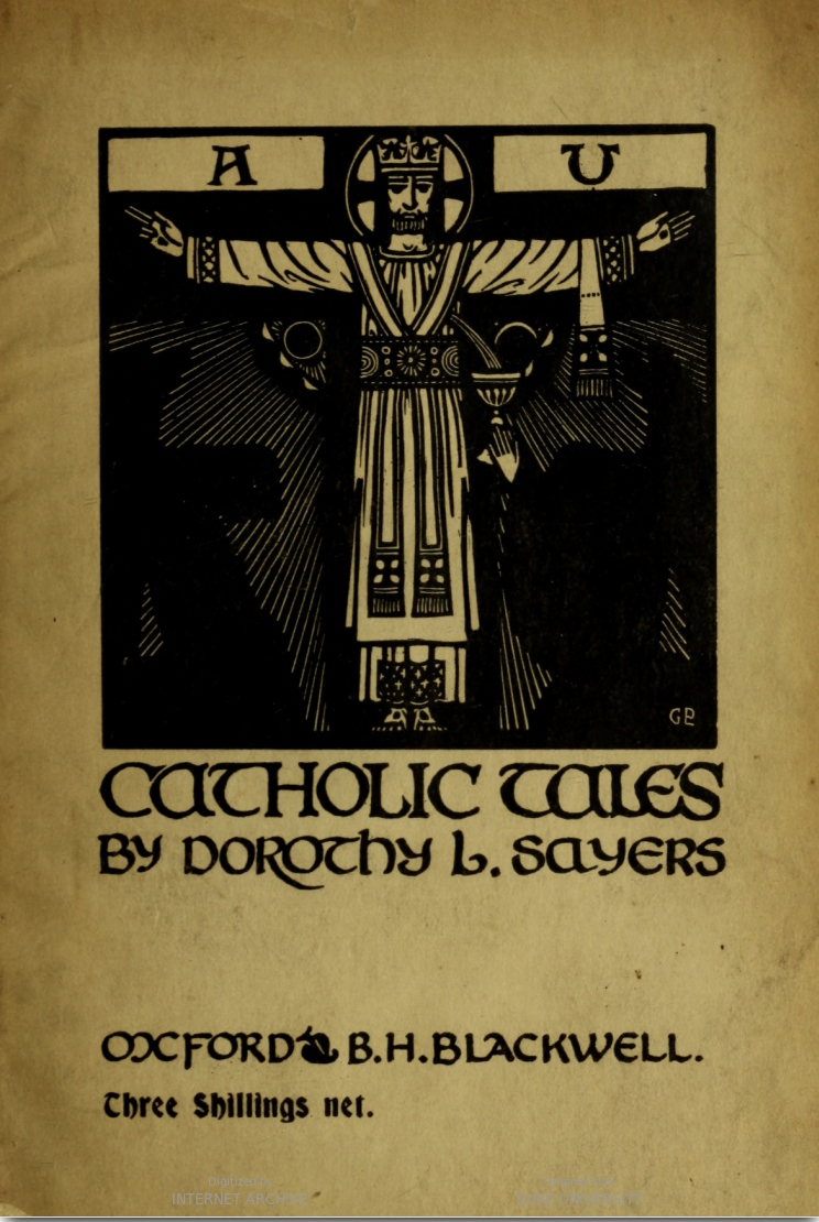 book cover with stylized crucified Christ