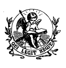 primter's mark of angel reading book with motto 'QUI LEGIT REDIT