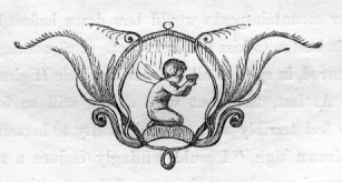 cherub kneeling holding a cup in both hands
