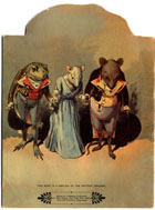 Frog, Mouse, and Rat holding hands bowing.