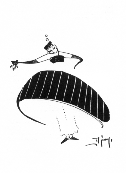 Female figure with large round skirt and pantaloons