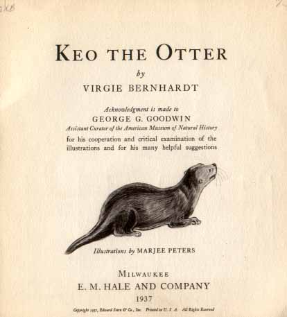 Title page with otter profile