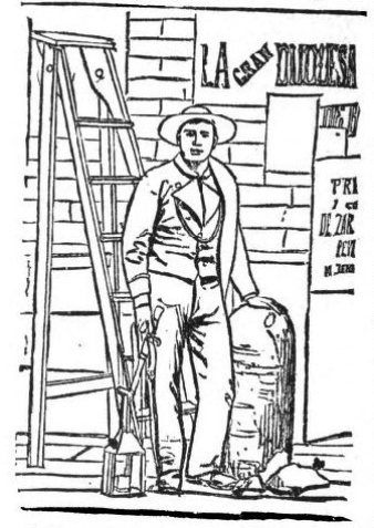 well dressed man standing in front of a ladder
